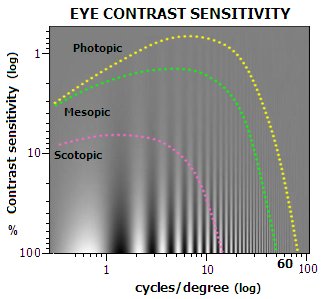 Human eye CSF function